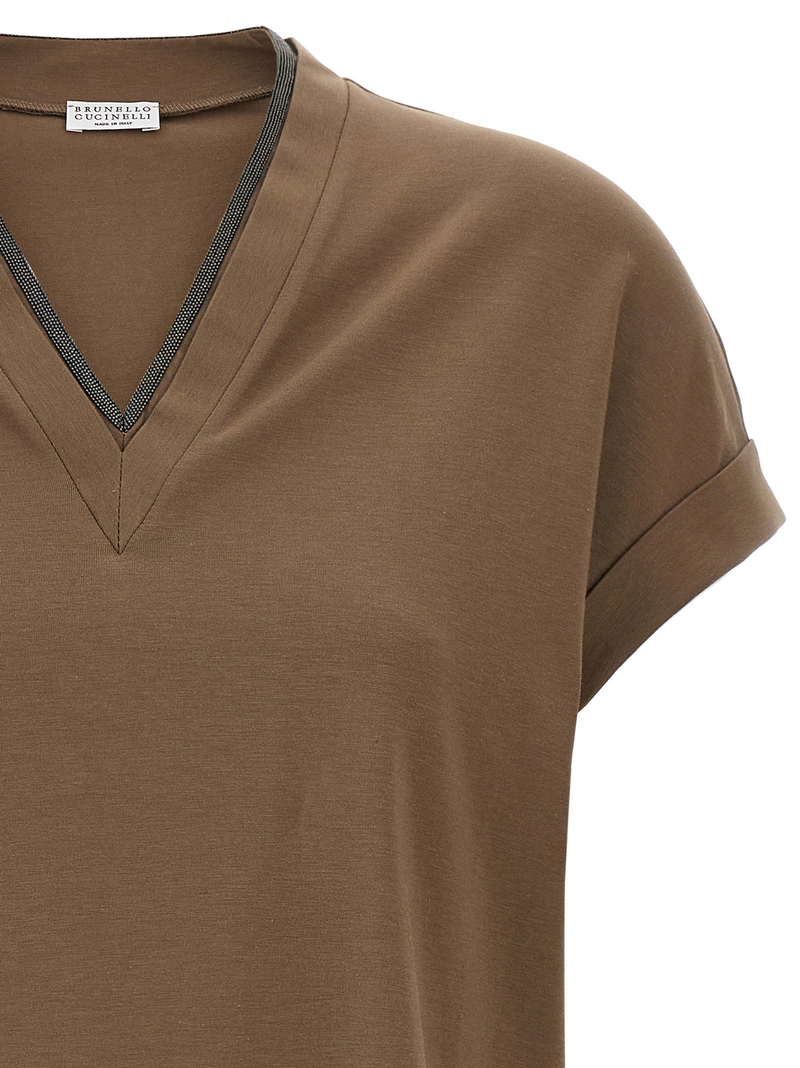 Brunello Cucinelli T-shirt Monile – 93% cotton, 7% elastane - view 3
