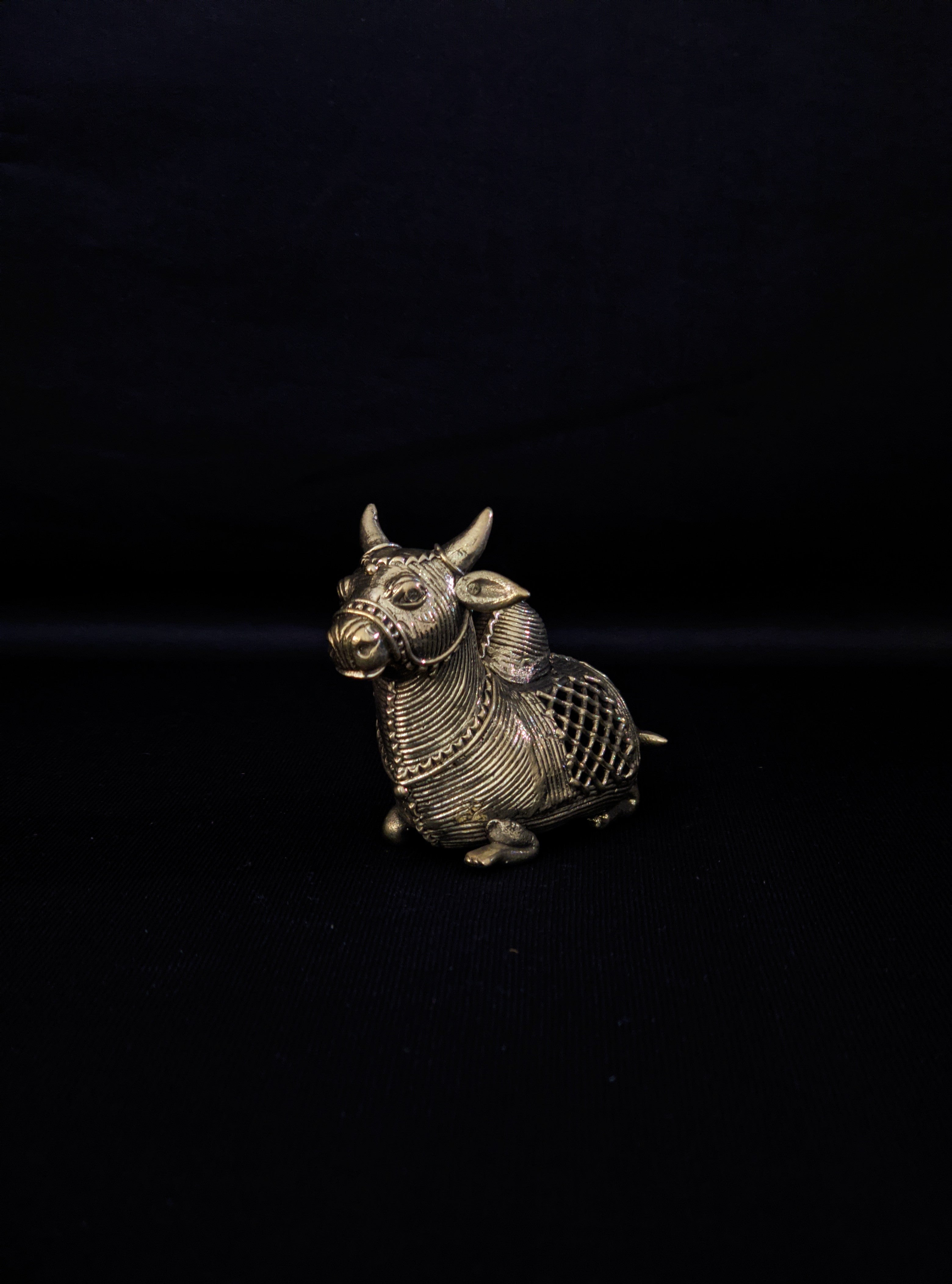 IndianVillèz Handmade Dhokra Nandi Bull