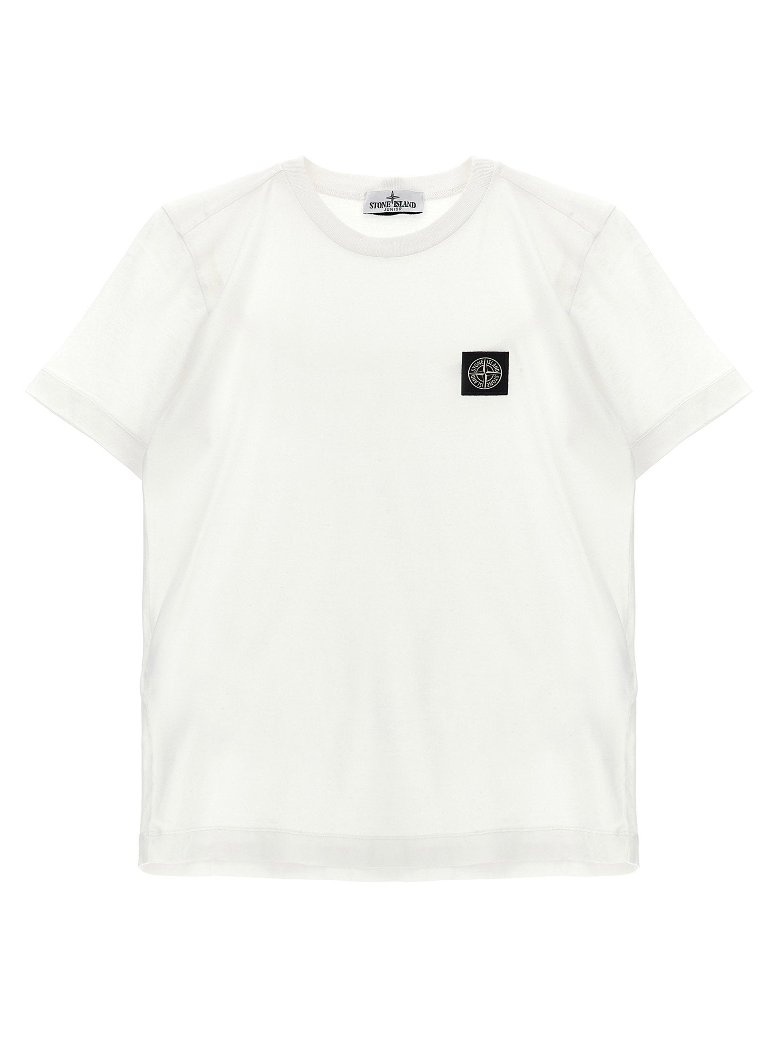 Stone Island Junior Compass Logo T-shirt – 100% cotton