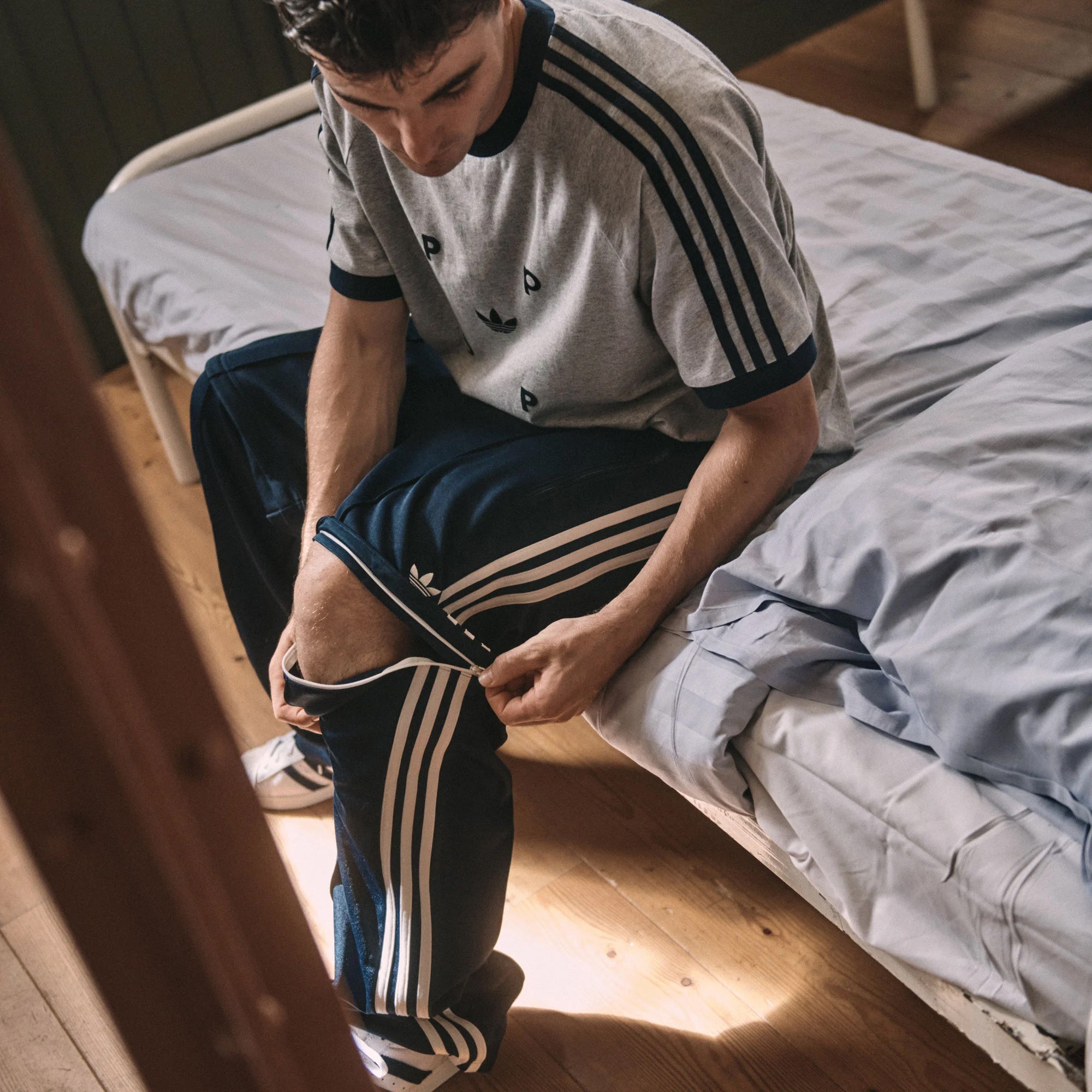 Adidas Originals | POP BECKENBAUER TRACK PANTS { COLLEGIATE NAVY/CHALK WHITE - view 5