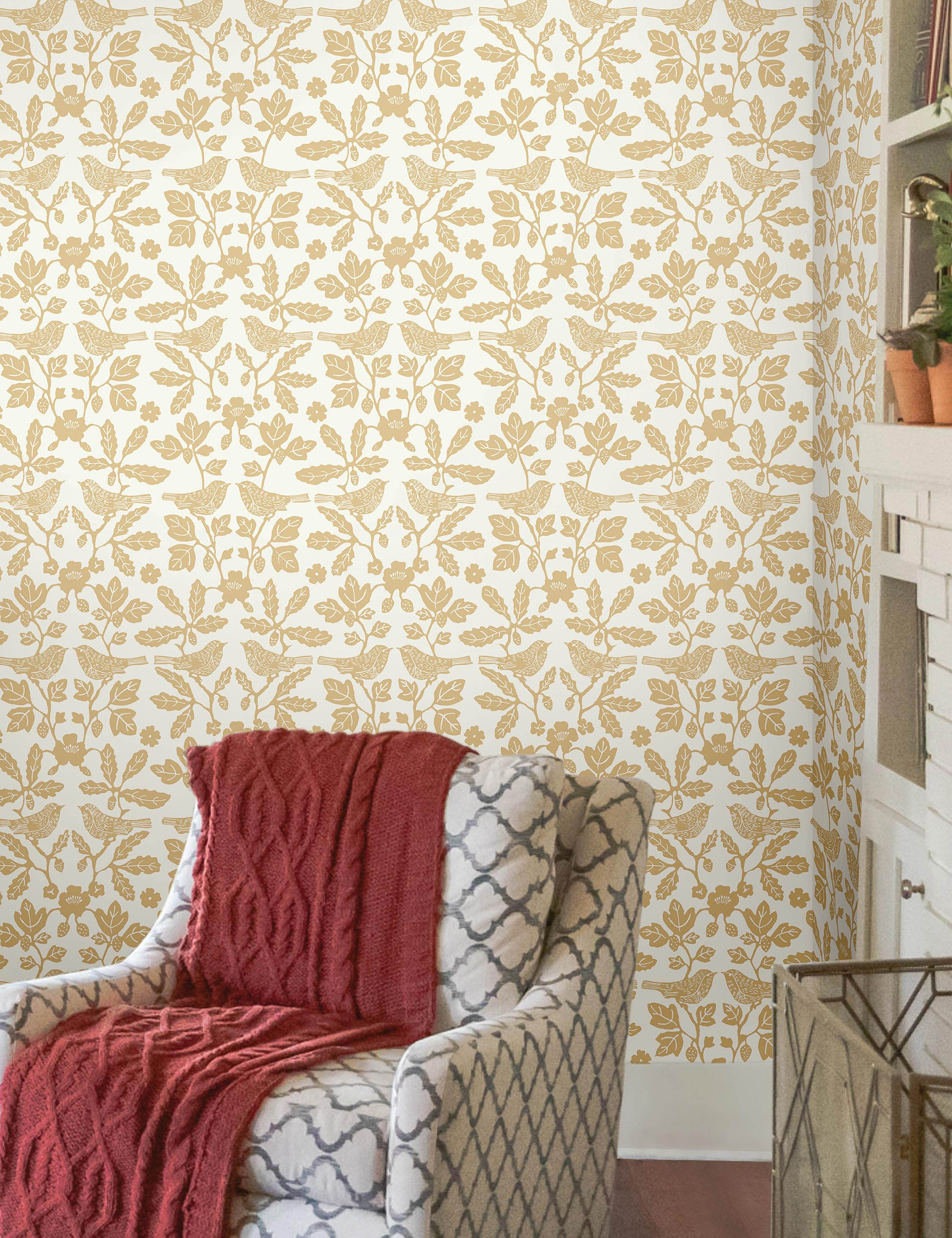 Lulu and Georgia Sparrow and Oak Peel + Stick Wallpaper by Erin & Ben Co. - view 8
