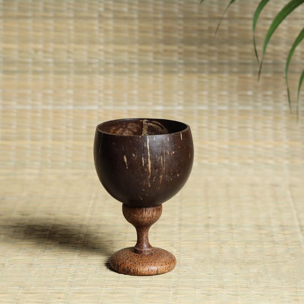ITOKRI CRAFTS INITIATIVE Brown - Hand Carved Coconut Wood Ice Cream Cup