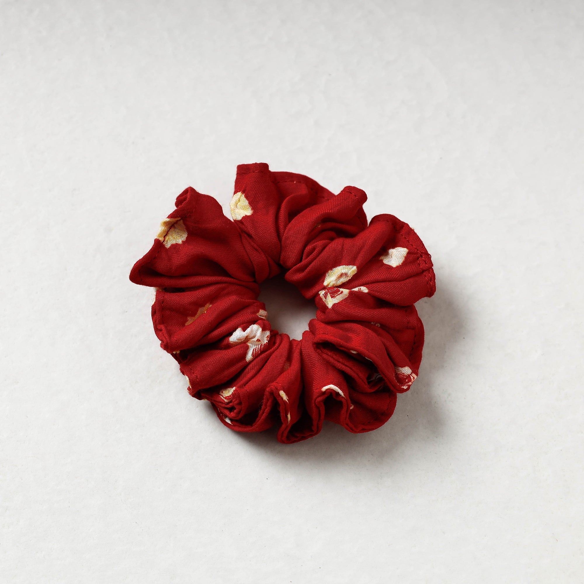 ITOKRI CRAFTS INITIATIVE Bandhani Tie-Dye Cotton Elastic Rubber Band/Scrunchie