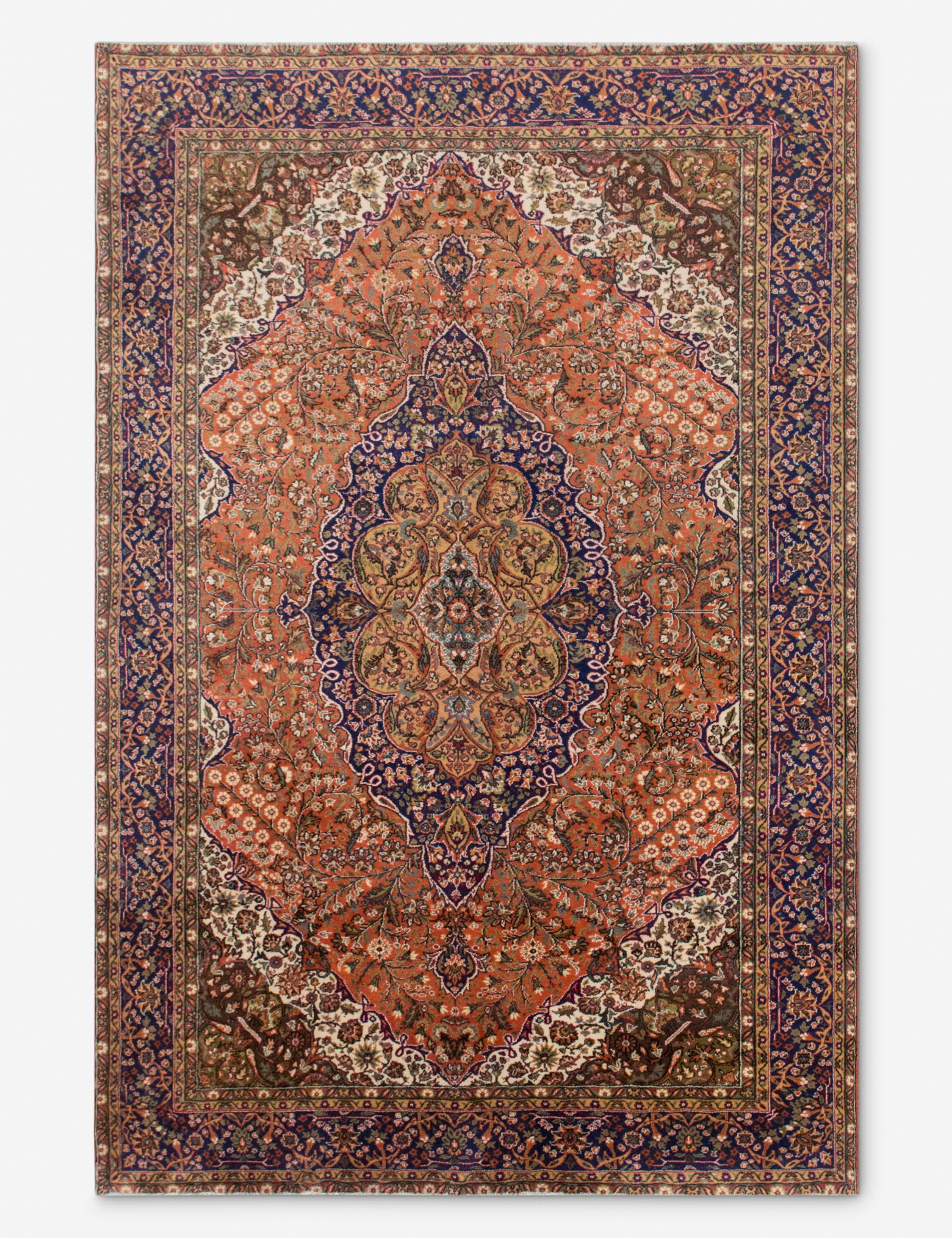 Lulu and Georgia Vintage Turkish Hand-Knotted Wool Rug No. 540, 6'8" x 10'