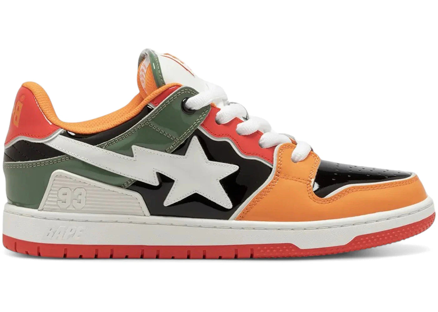 BAPE A Bathing Ape Sk8 Sta #2 M1 Green Orange