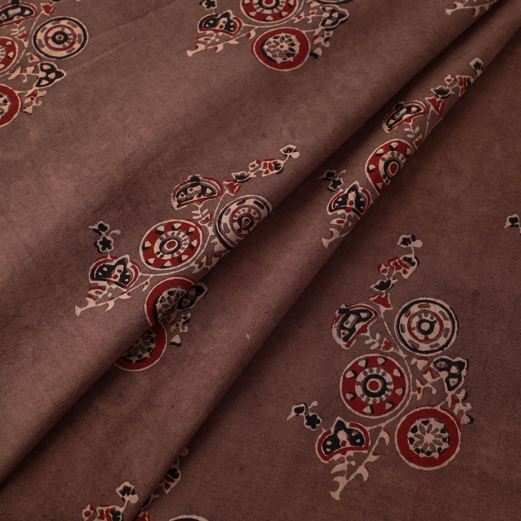 KACHCHH JI CHHAAP Brown - Pure Cotton Ajrakh Print Fabric 20 - view 2