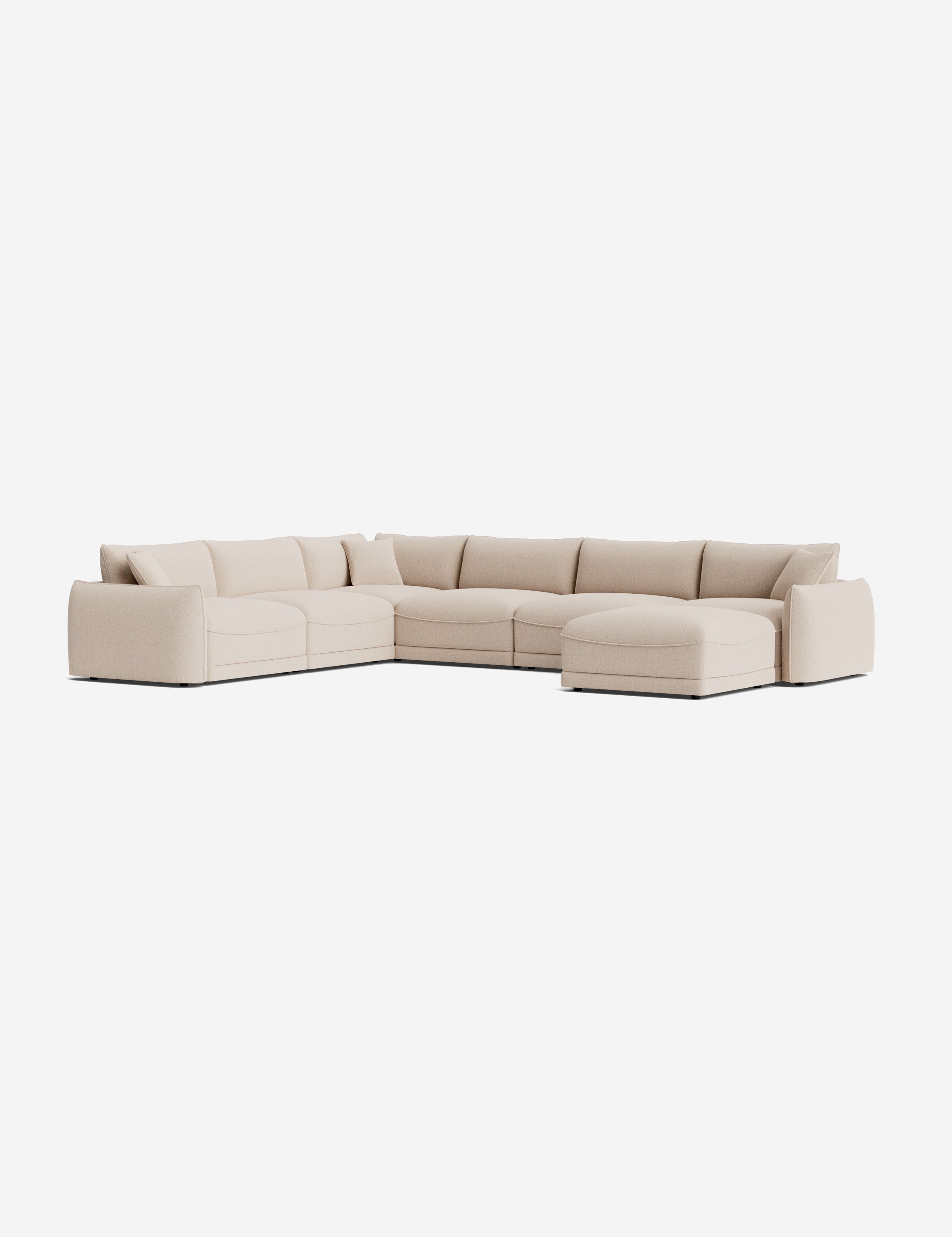 Lulu and Georgia Balmer Modular Corner Sectional Sofa With Ottoman - view 23