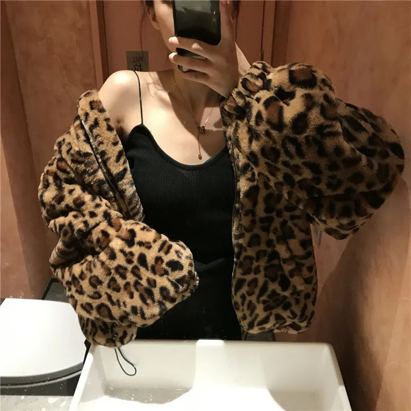 BlackTree Women Chaqueta Vintage Leopard Stand Collar - view 6