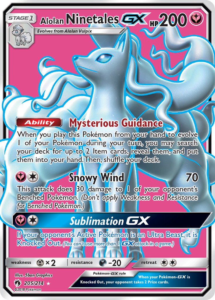 Rare ultra sm8-205 – Pokémon Alolan Ninetales-GX - 205/214 - Rare Ultra [sm8-205] [Ultra] - Alolan Ninetales-GX - 205/214 - Rare Ultra
