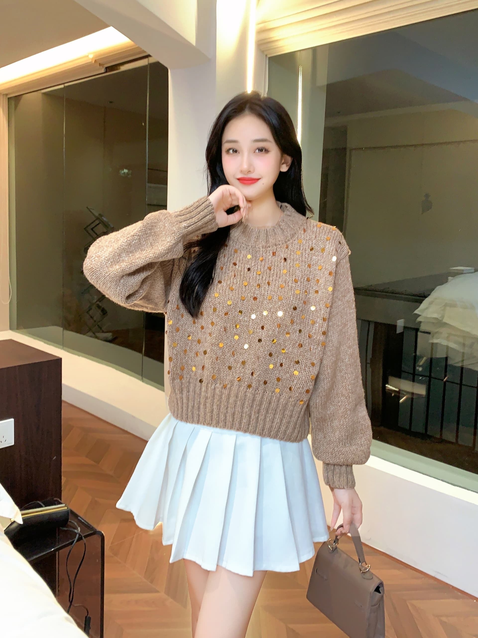 Alamode By Akanksha Adele Statement Woolen Sweater with Sequin Detail - view 5