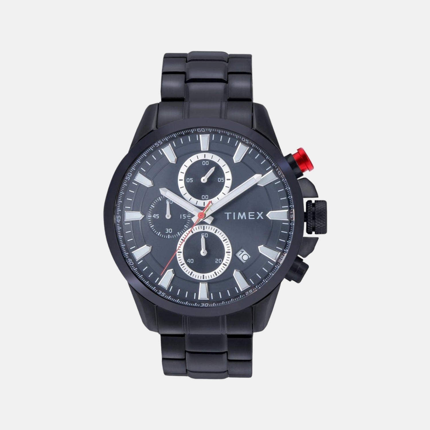 Timex E Class Men Quartz Black Dial Chronograph Stainless Steel Watch TWEG19301