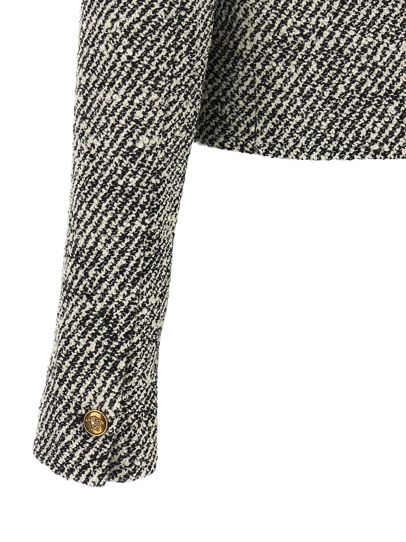 Versace Bouclé Wool Blend Blouson Jacket – 92% virgin wool 8% nylon - view 4