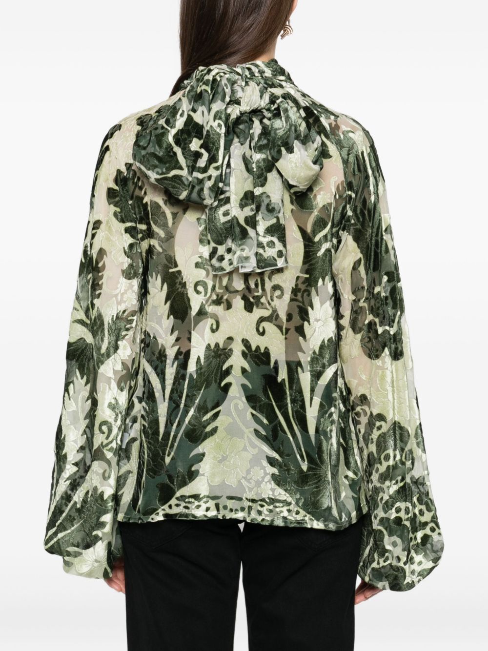 F.R.S . Printed silk blouse – Viscose 71%, Silk 29% - view 3