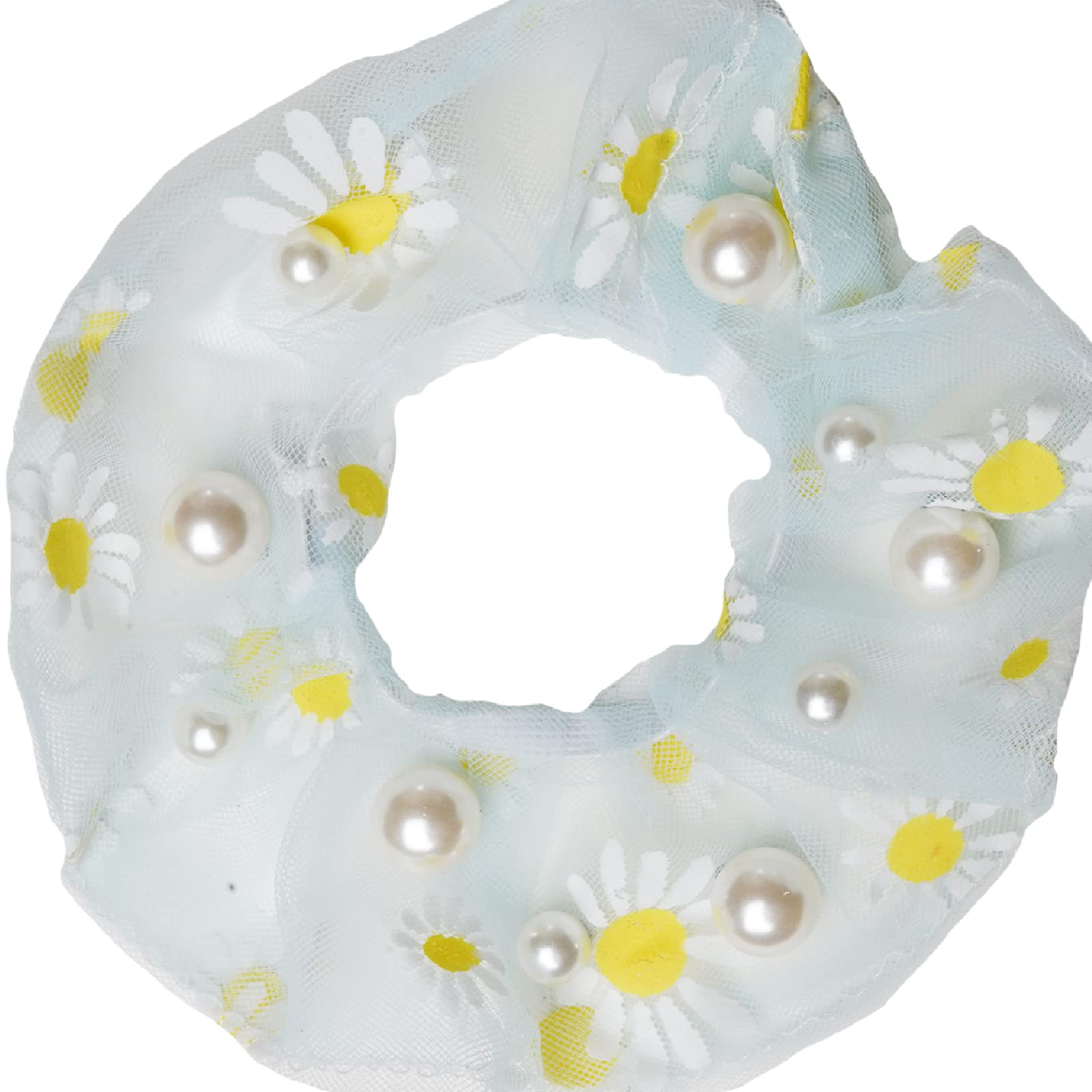 Joker & Witch Daisy Pearl Green Hair Scrunchie for Women - view 2