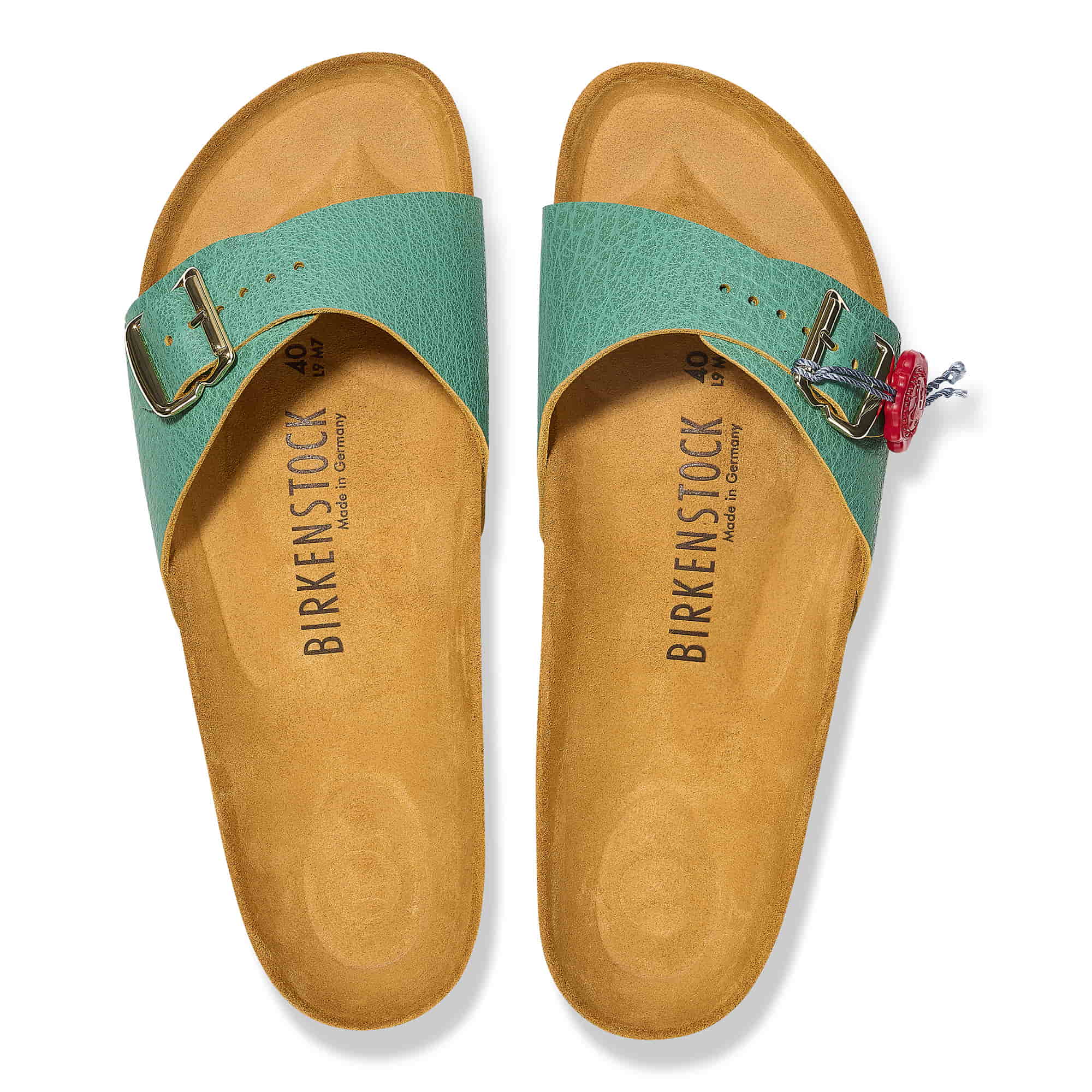 Birkenstock Madrid 1963 Grained Leather Emerald Green + Socke - view 2