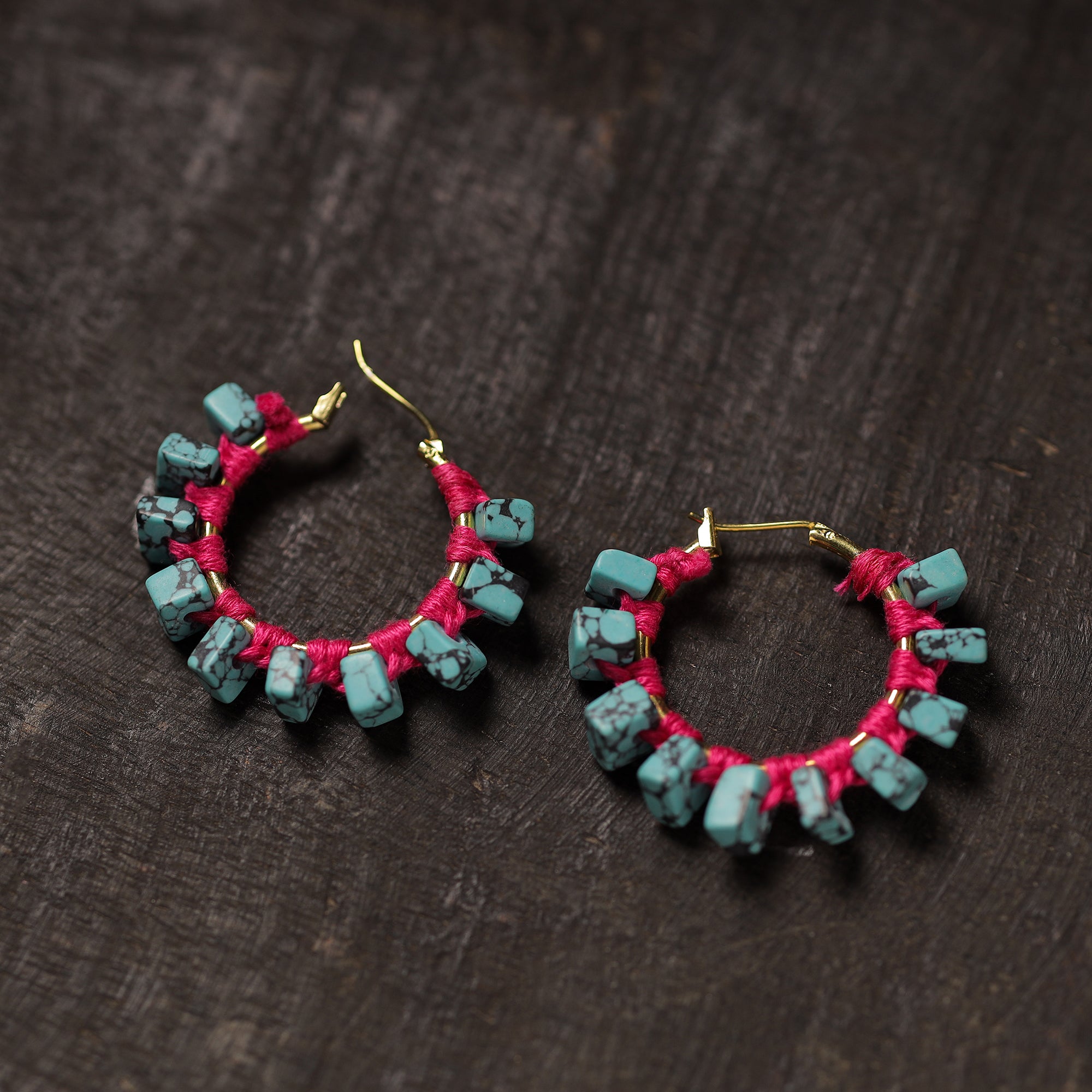 JALPARI Afreen Handmade Thread & Stone Work Earrings 09