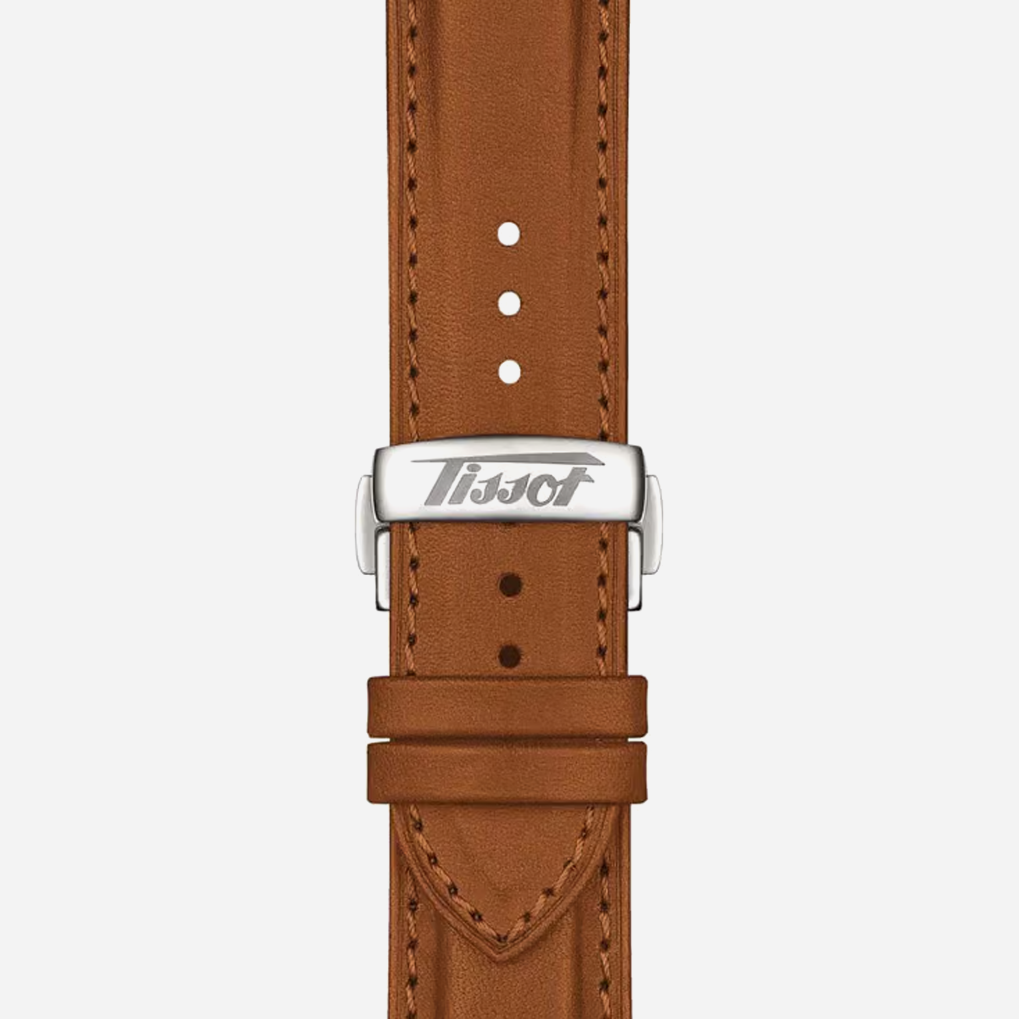 Tissot Telemeter 1938 Black Dial 42mm Light Brown Leather Strap Automatic Chronograph Watch - view 3