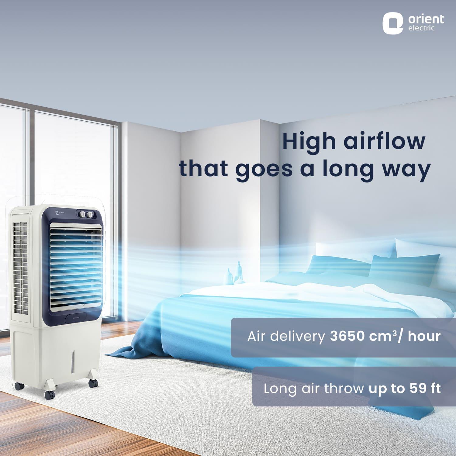 orientelectric Knight Desert Air Cooler with Honeycomb pads, Ice Chamber & Dust Filter - view 3