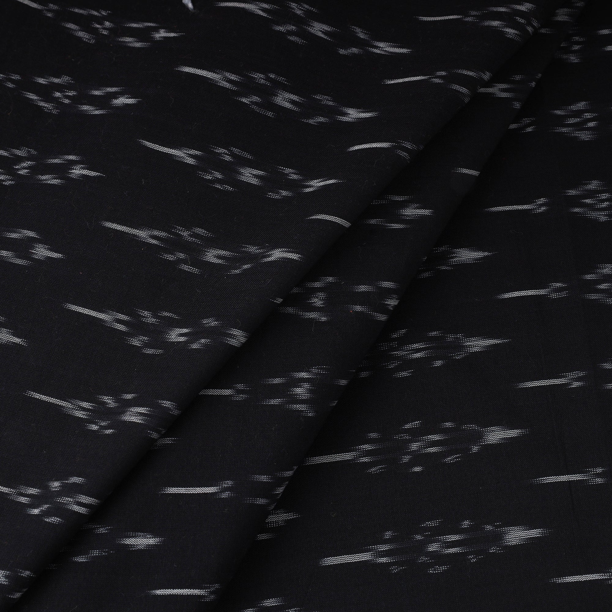 SOUTH KARGHA Black - Mercerised Cotton Pochampally Ikat Fabric 16 - view 2