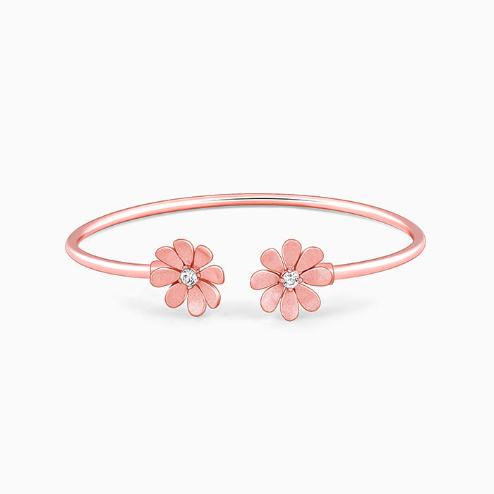 GIVA Jewellery Rose Gold Blooming Daisy Cuff Bracelet