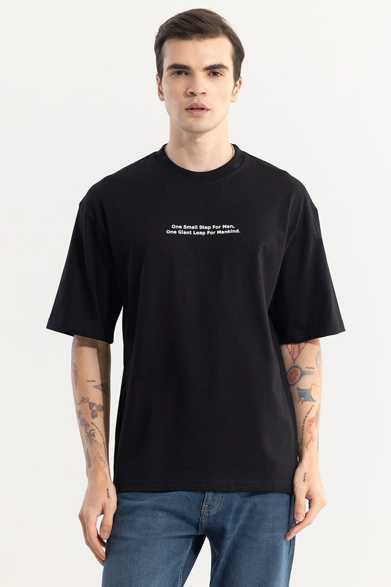 SNITCH One Small Step Black Oversized T-Shirt - view 6