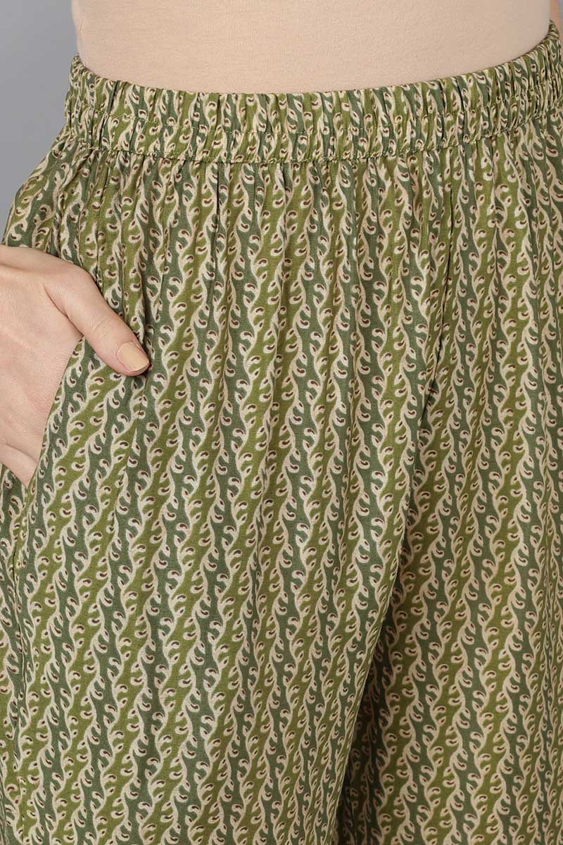Ahika Beige Silk Blend Ethnic Motifs Anarkali Kurta Trousers With Dupatta VKSKD1664 - view 5