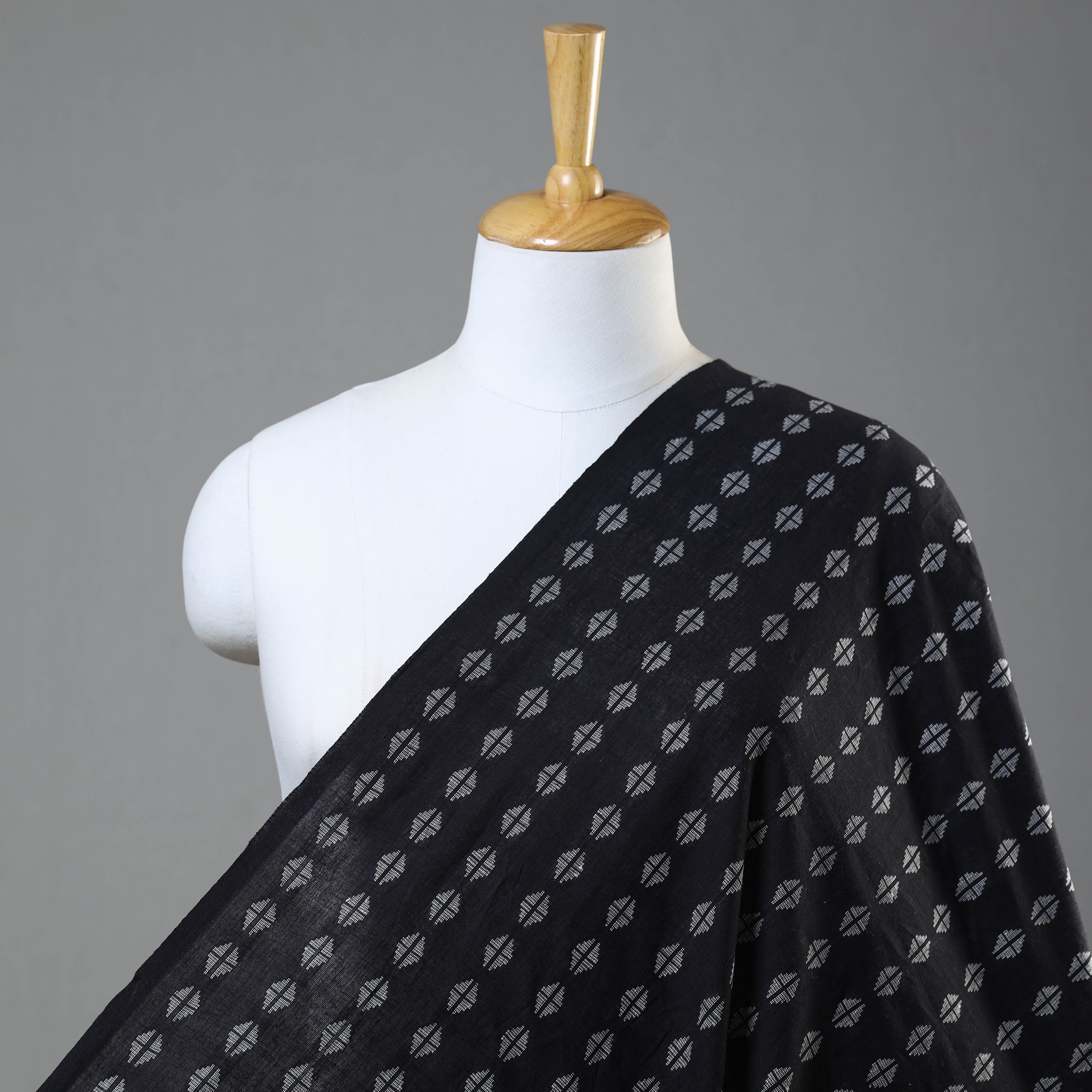 ITOKRI CRAFTS INITIATIVE Black - Jacquard Prewashed Cotton Fabric 35