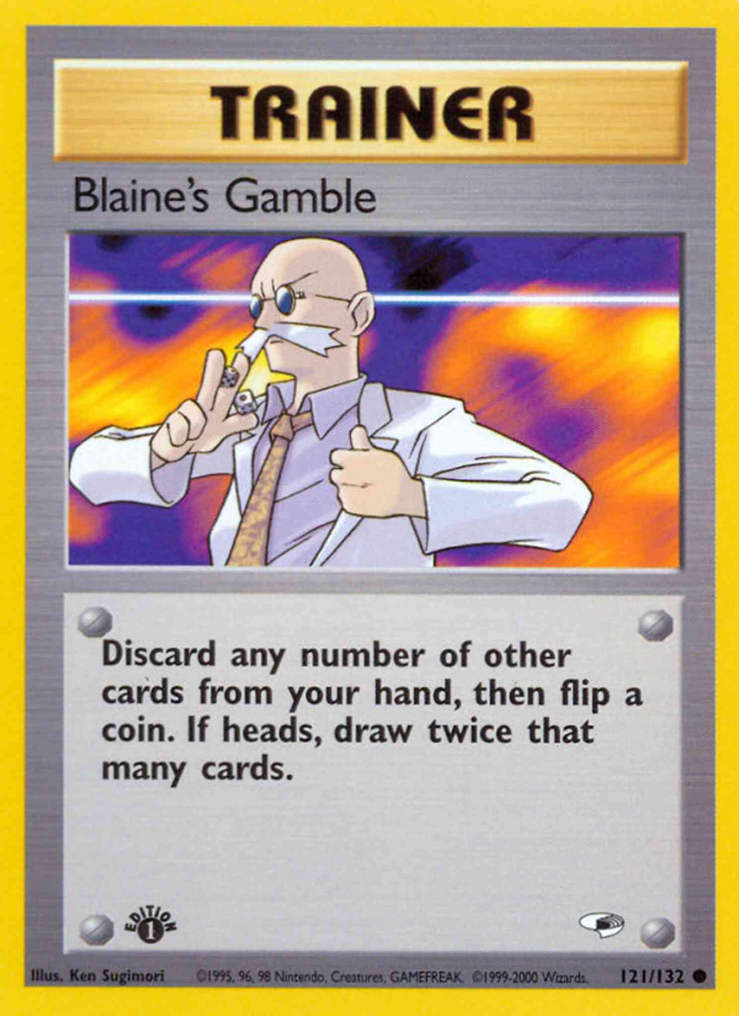 1st edition gym1-121 – Pokémon Blaine's Gamble - 121/132 - Common - 1st Edition [gym1-121] [Non-Holo]