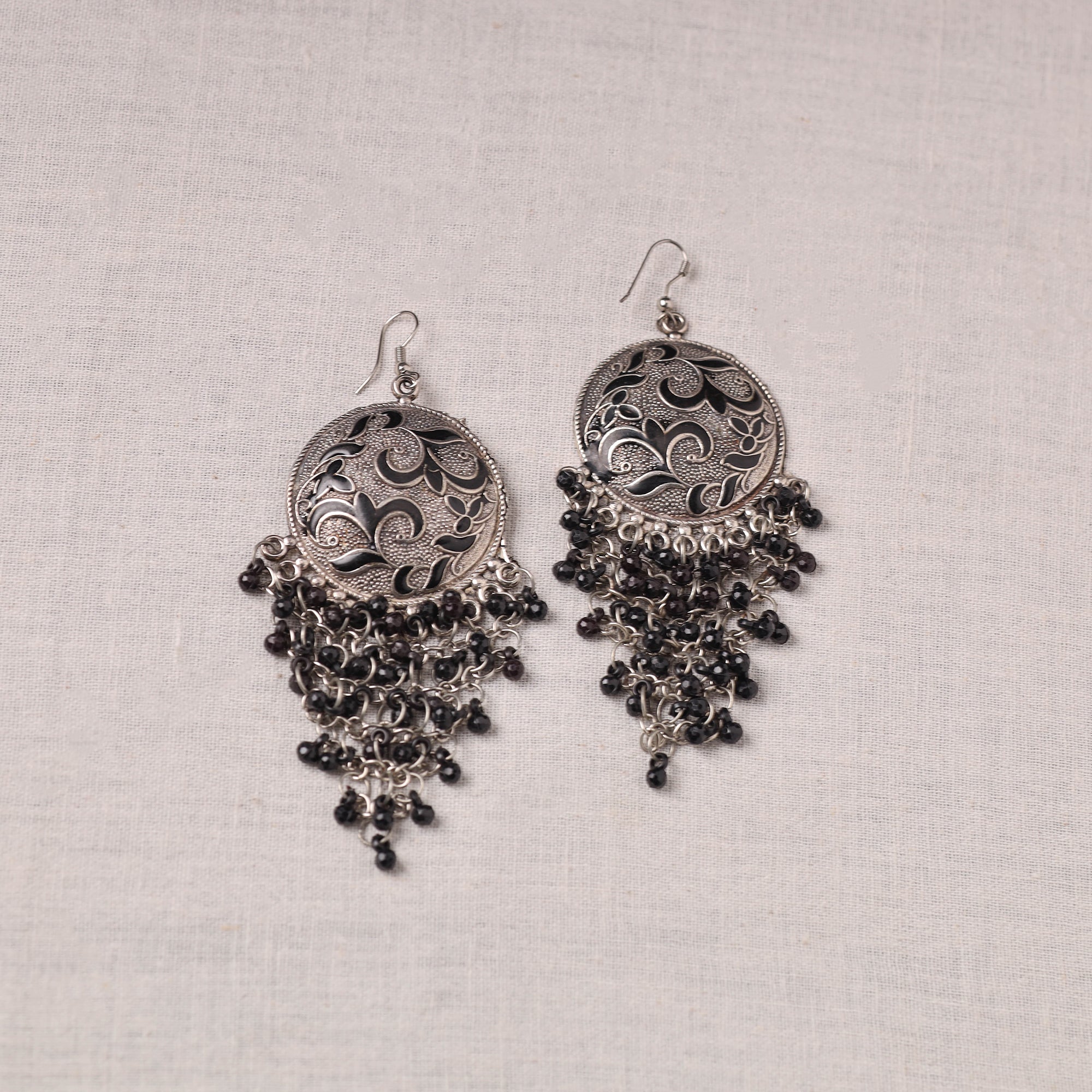 WHITE RIVER STORIES Antique Finish Oxidised German Silver Earrings 105 - view 2