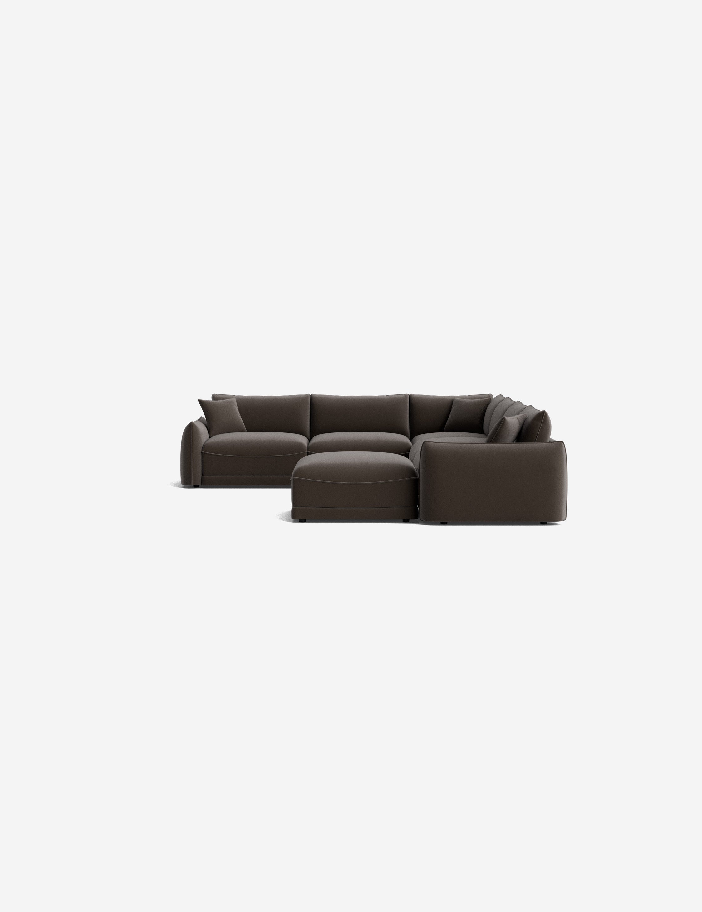 Lulu and Georgia Balmer Modular Corner Sectional Sofa With Ottoman - view 50
