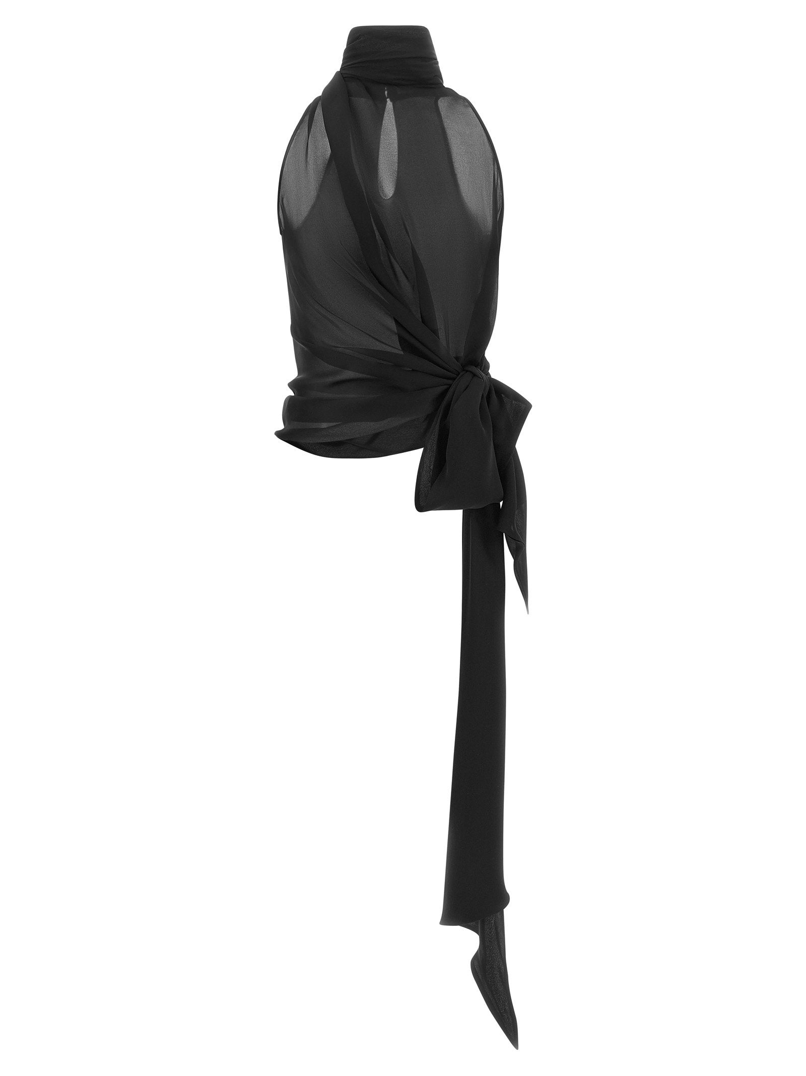 Balmain American Neckline Top – 100% silk