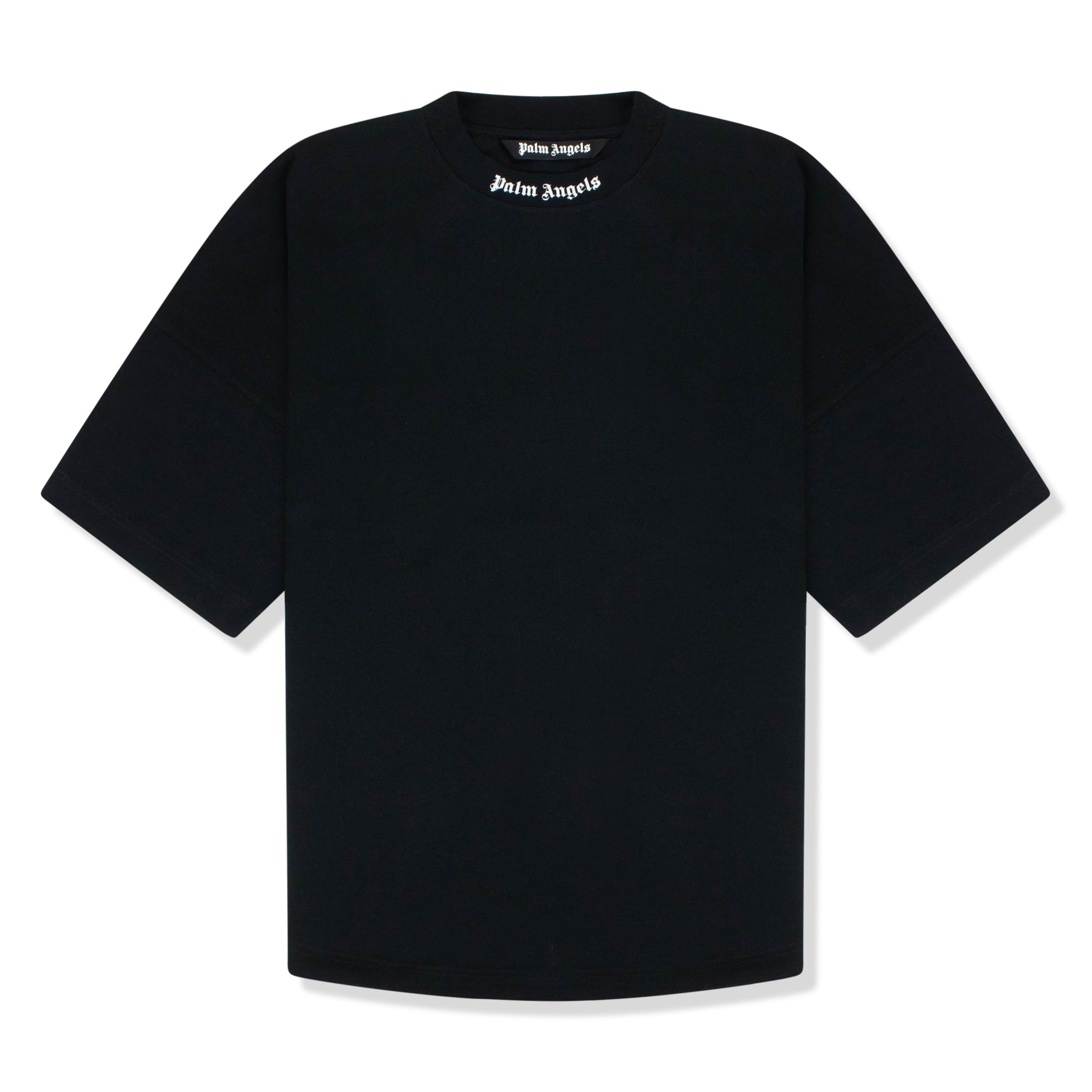 Palm Angels Logo Collar Back Black Oversized T Shirt - view 2
