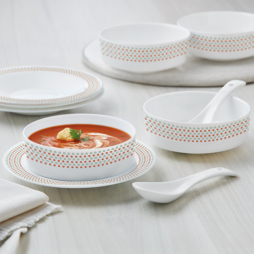 My Borosil Larah by Borosil Waltz Soup Bowl w Saucer Set