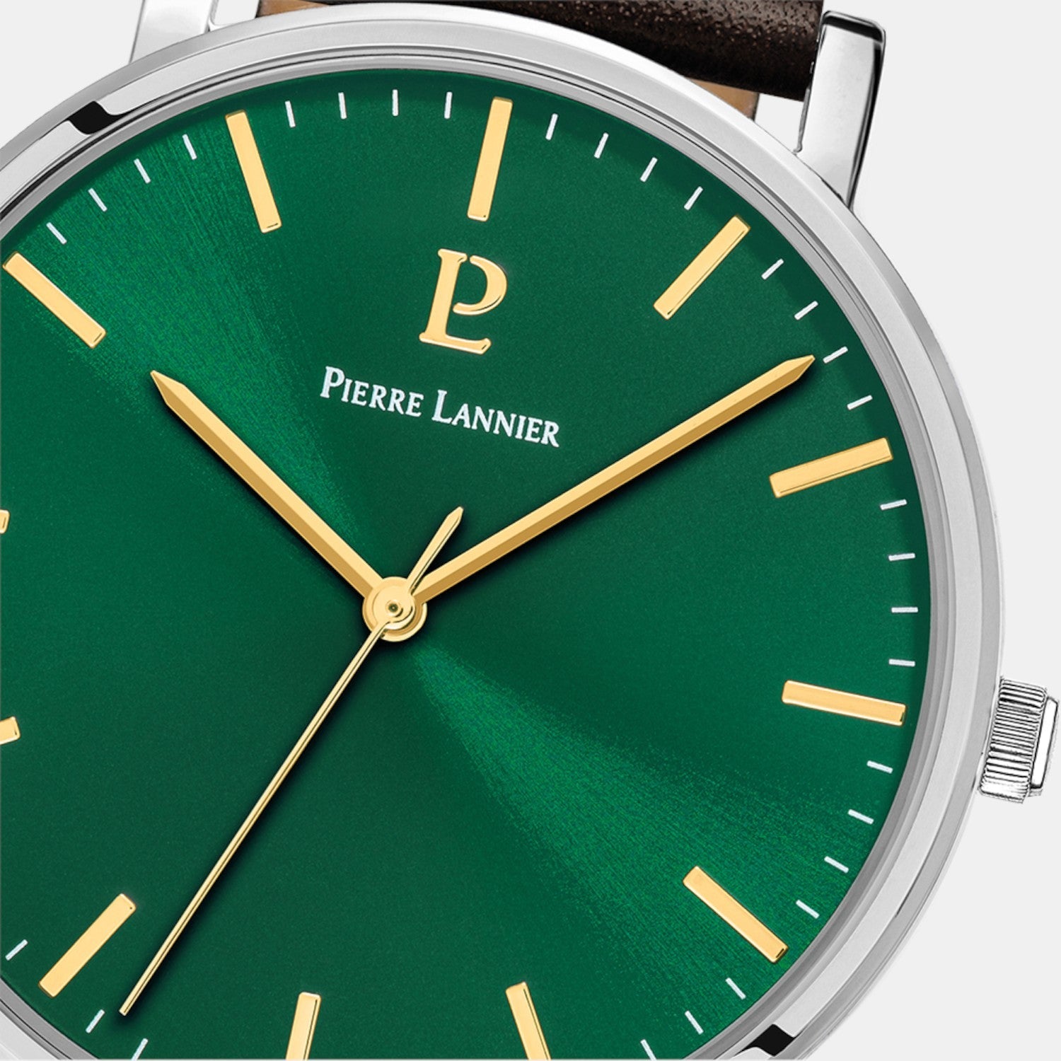Pierre Lannier Essential Men Quartz Green Dial Analog Leather Watch 217G174 - view 2