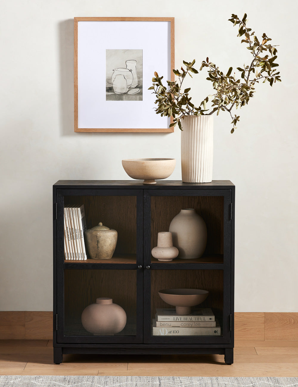 Lulu and Georgia Carly Small Curio Cabinet – Black - view 2