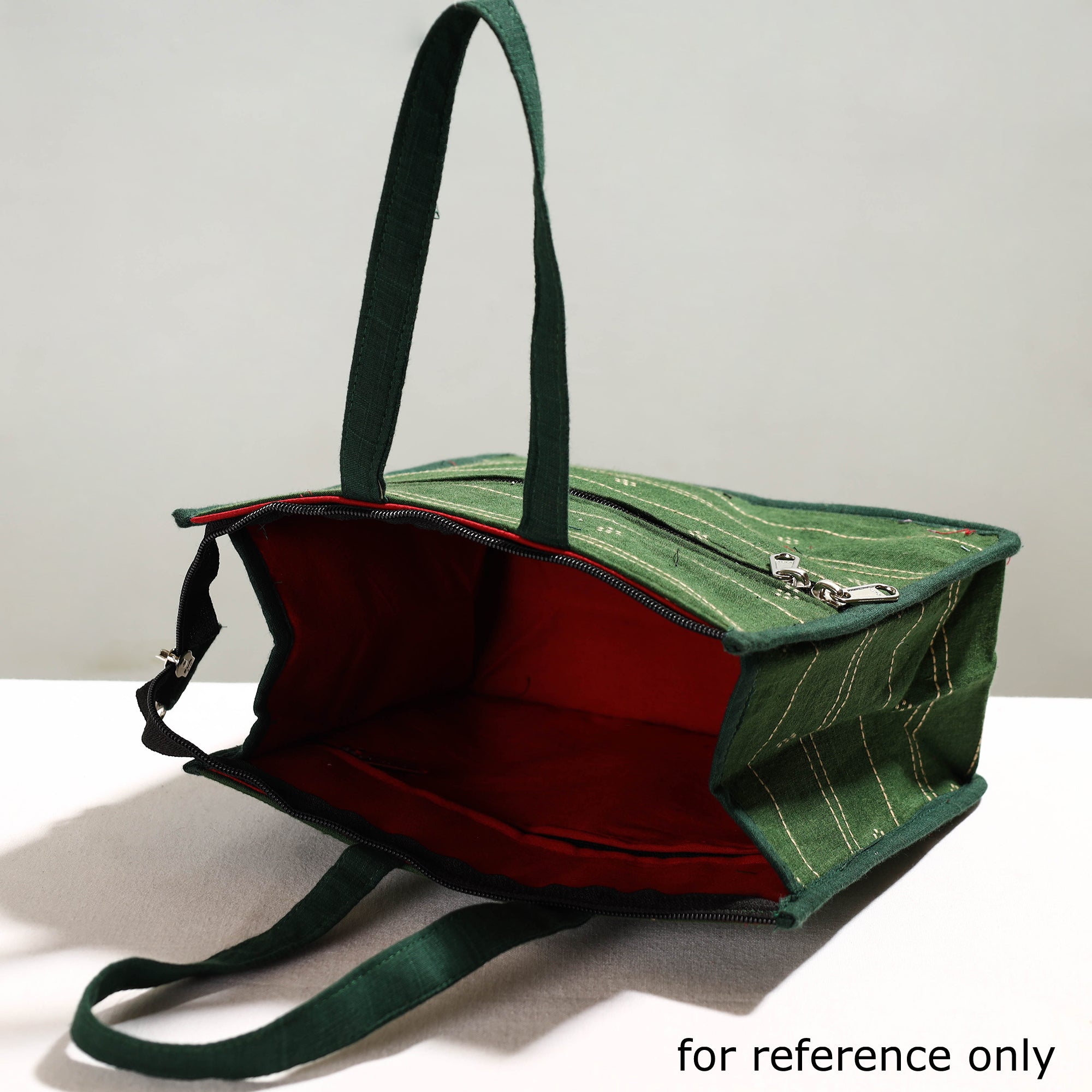 NOORI BAZAR Black - Handcrafted Jacquard Cotton Hand Bag - view 4