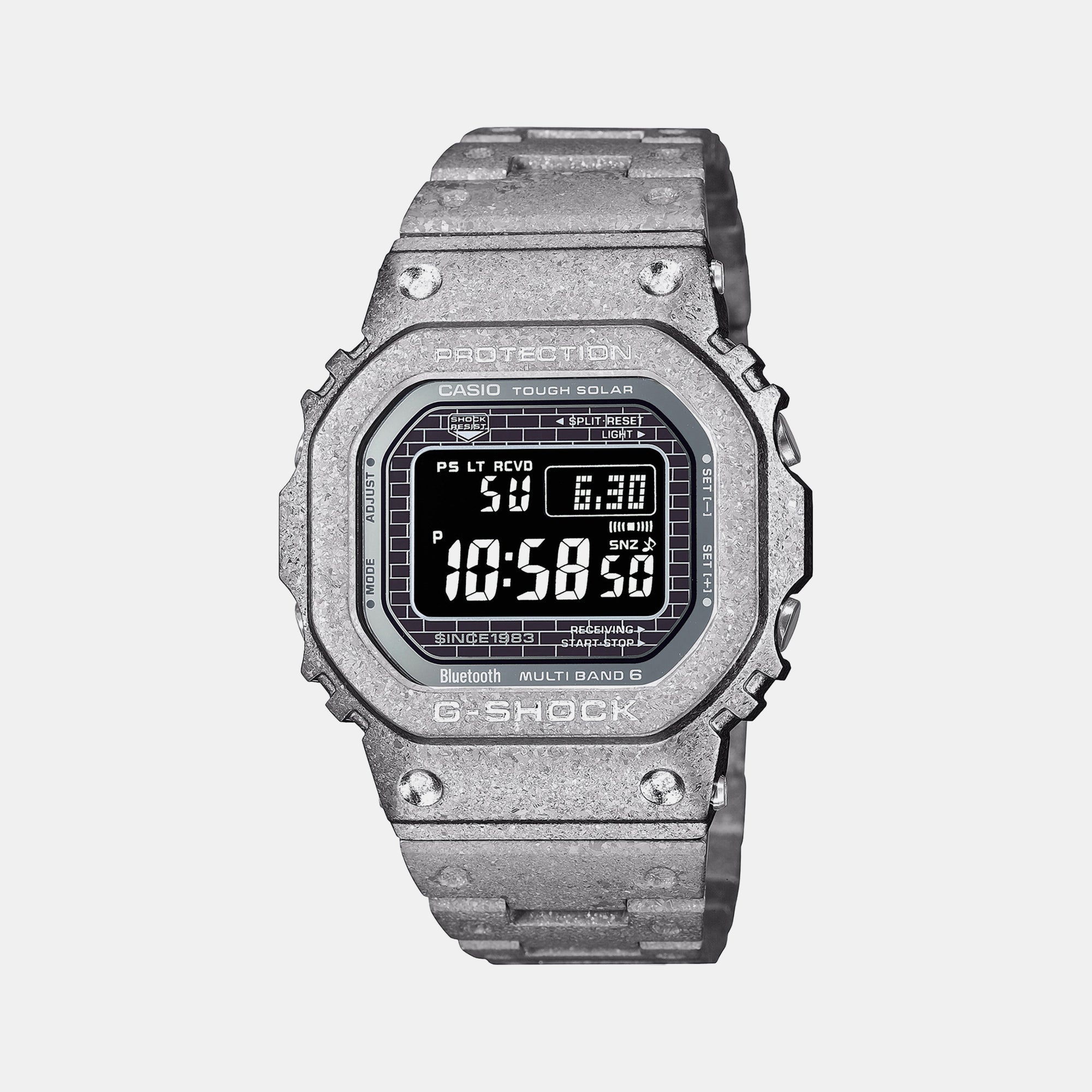 Casio G-Shock Men Solar Black Dial Digital Stainless Steel Watch G1393