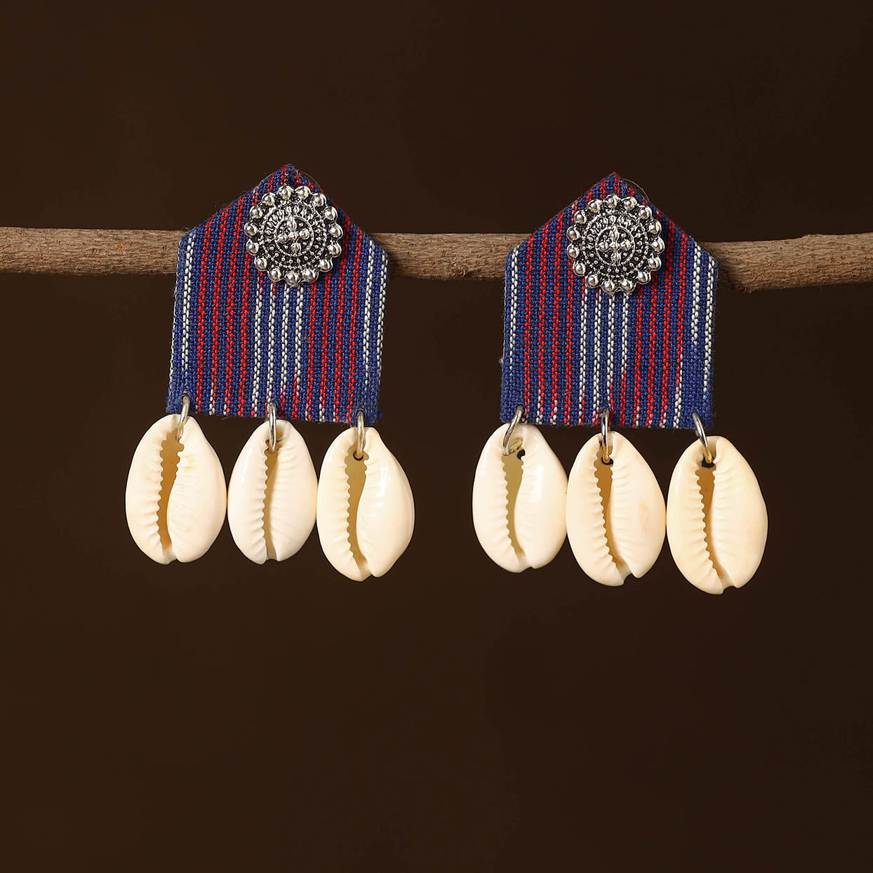 JALPARI Aarohi Fabart Shell Work Earrings - view 2