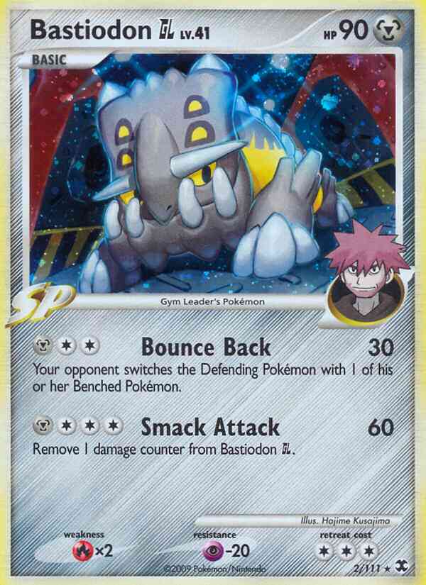 Rare holo pl2-2 – Pokémon Bastiodon GL - 2/111 - Rare Holo [pl2-2] [Reverse Holo]
