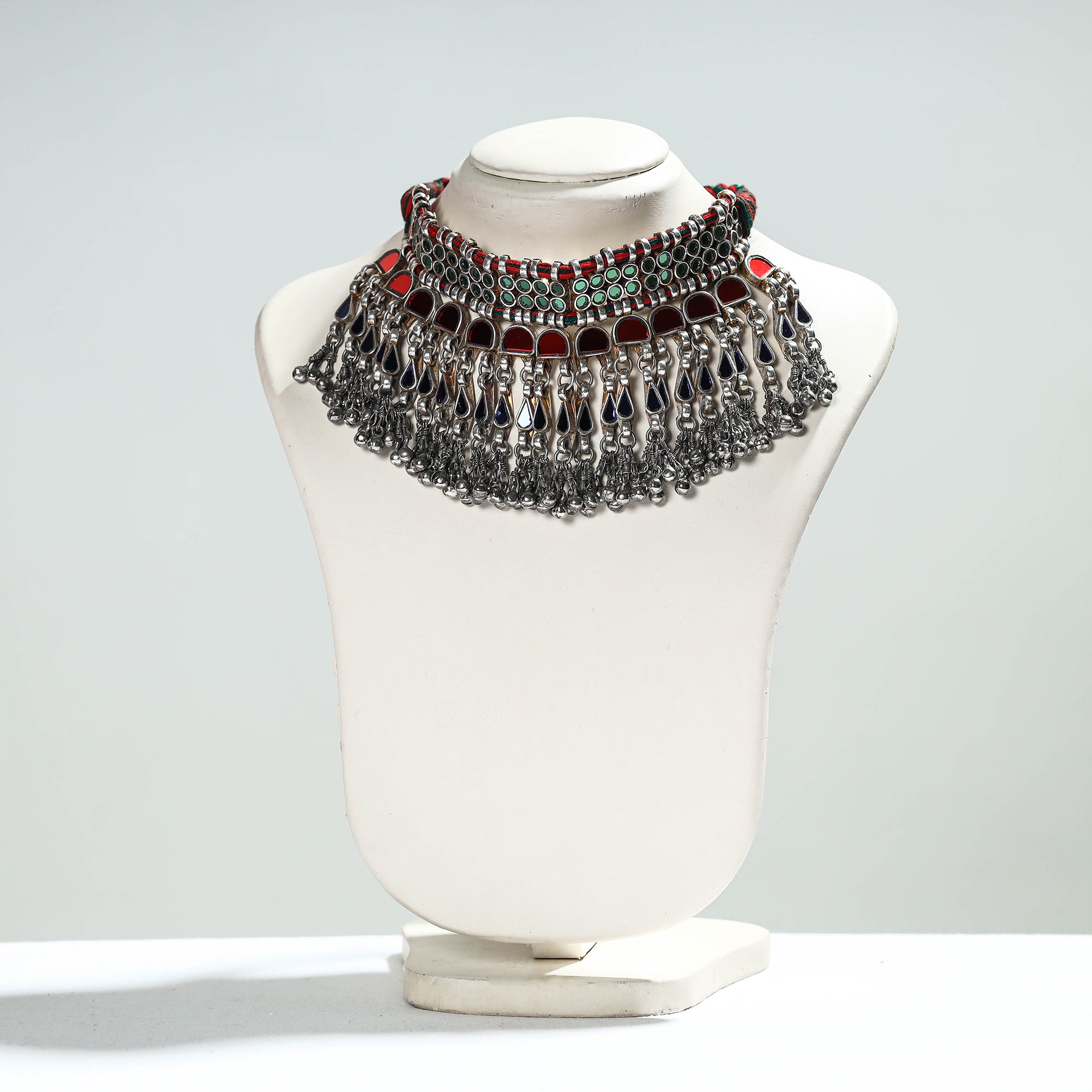 ITOKRI CRAFTS INITIATIVE Antique Glass Encrusted Tribal GS Necklace