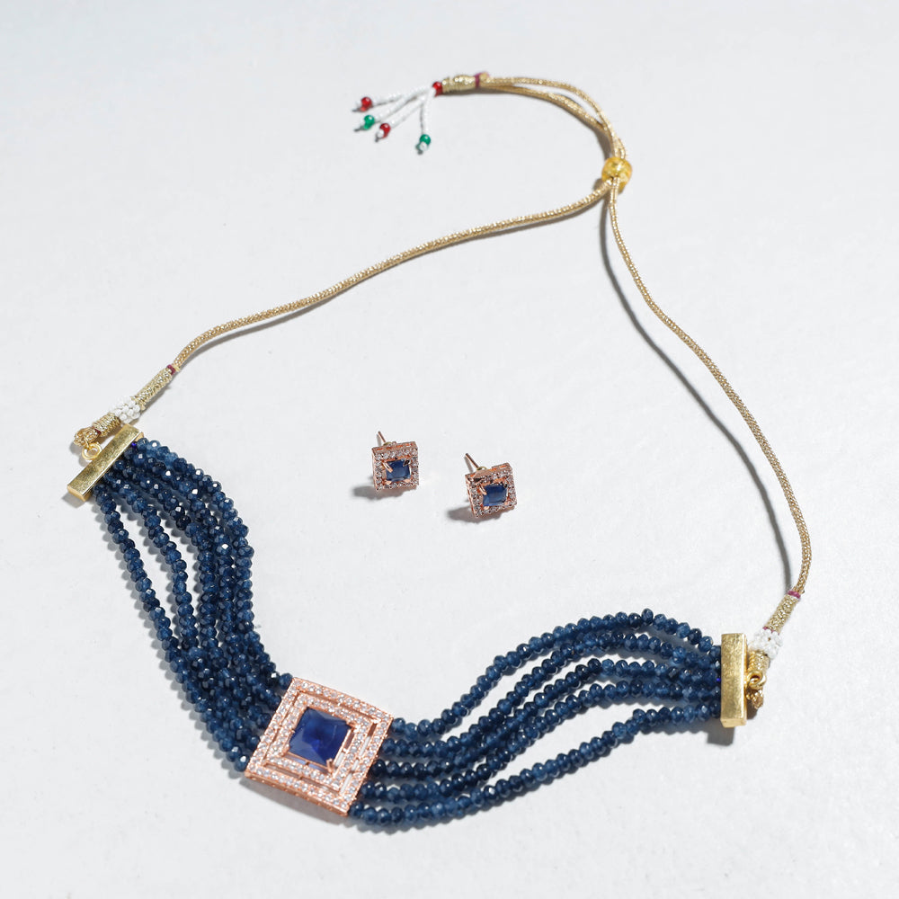 WHITE RIVER STORIES Antique Finish Beadwork Necklace Set - view 2