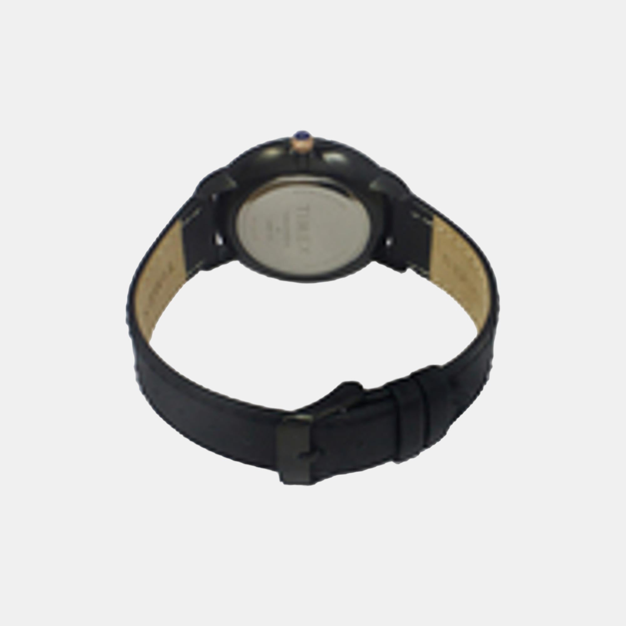 Timex Fashion Men Quartz Black Dial Multi-Function Leather Watch TWEG22003 - view 2
