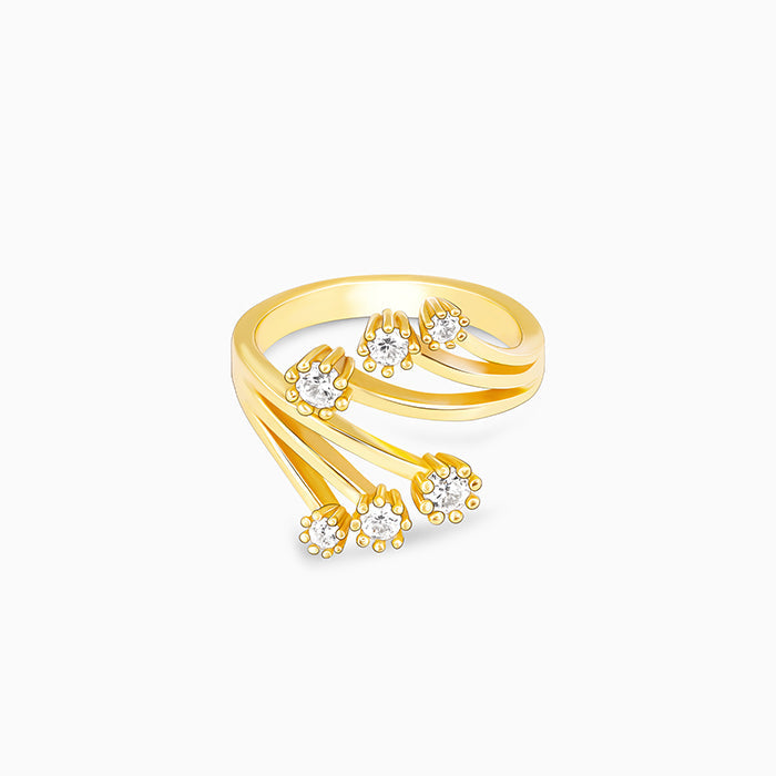 GIVA Jewellery Golden Bouquet of Hug Ring