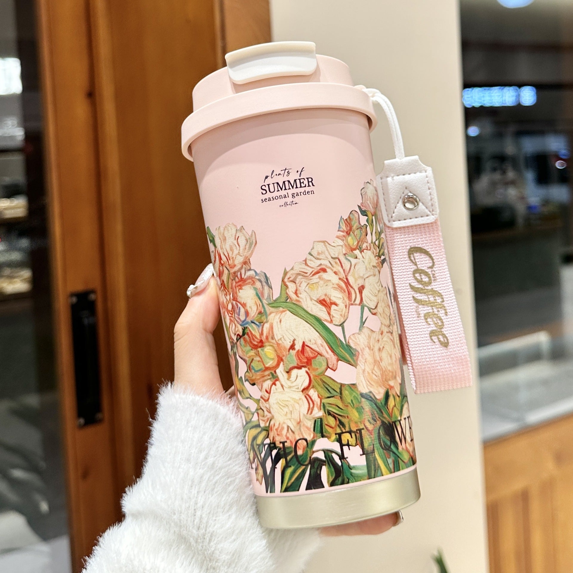 Peeperly Artistic Oleander Painting Tumbler – No Color