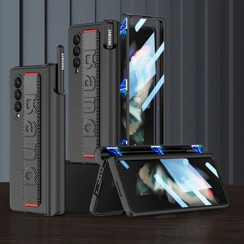 Million Cases Warrior Shield Magnetic Hinge Pen Holder Wristband Case - Samsung