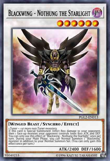 Yu-Gi-Oh! Blackwing - Nothung the Starlight - PGL2-EN013 - Gold Secret Rare - 1st Edition