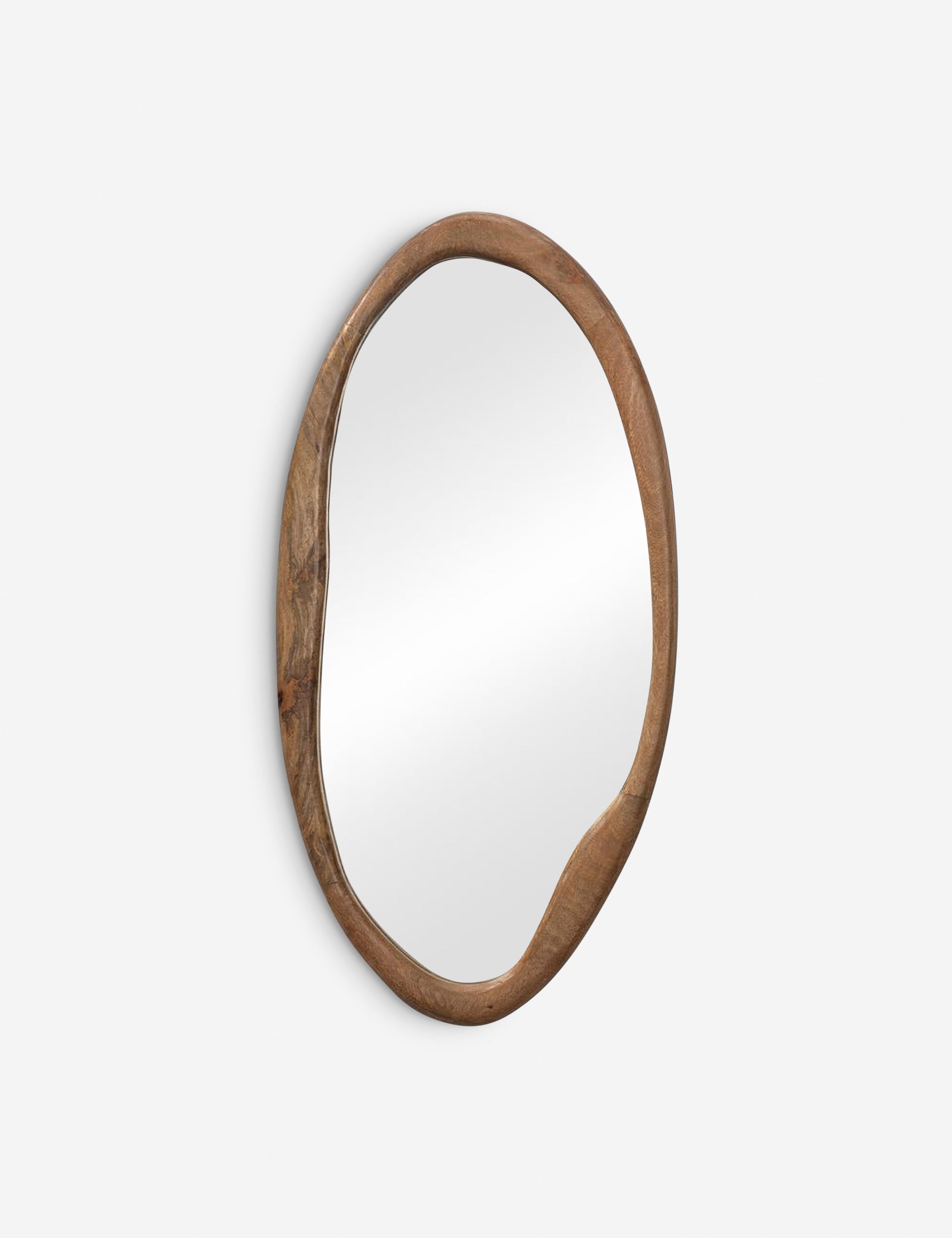Lulu and Georgia Hidden Hills Oval Mirror – Brown