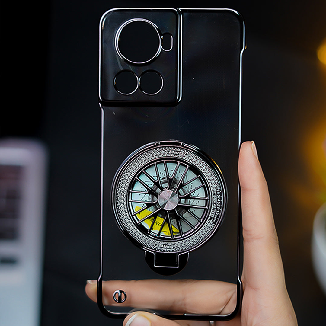 Million Cases OnePlus 10R Crystal Clear Borderless Swivel Stand Case - view 2