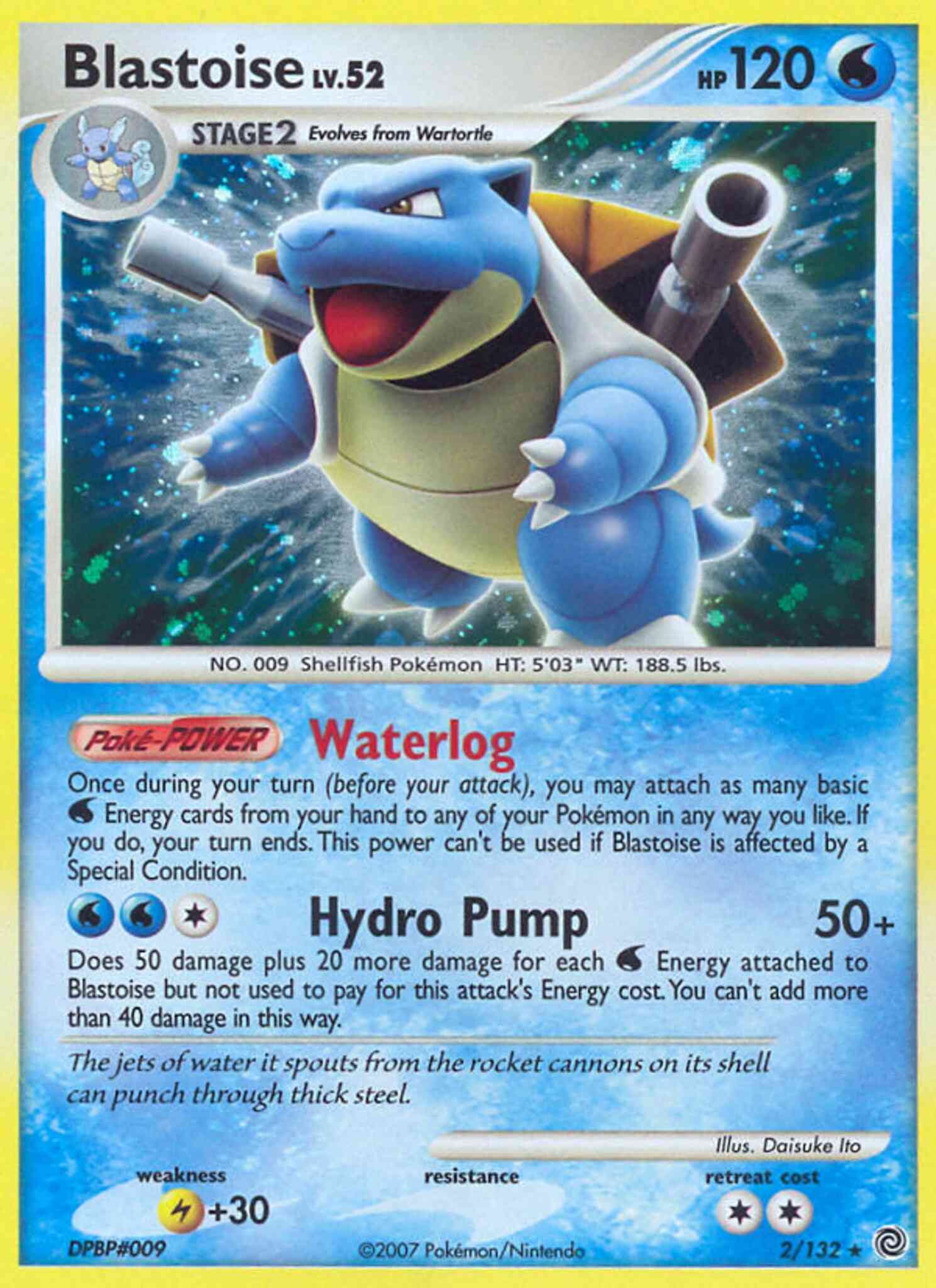 Rare holo dp3-2 – Pokémon Blastoise - 2/132 - Rare Holo [dp3-2] [Reverse Holo]