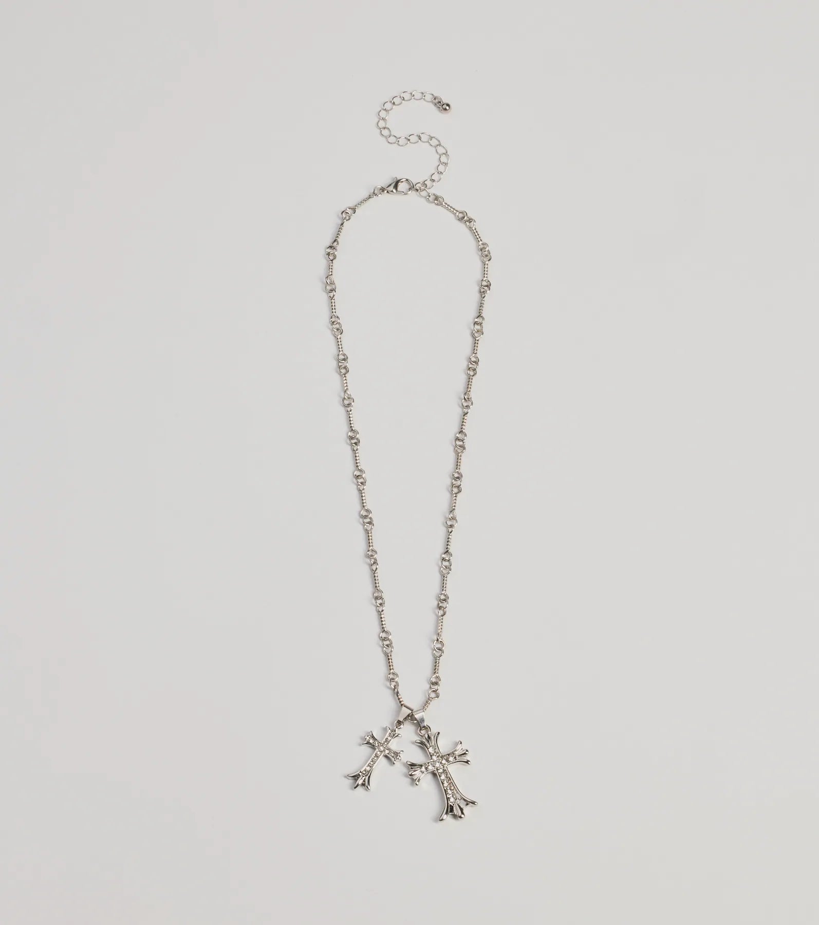 Windsor Graceful Radiance Rhinestone Cross Pendant Necklace